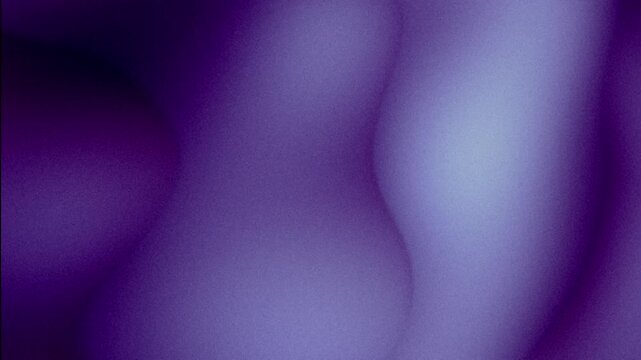Grainy abstract background with morphing drops, blobby shapes flowing motion. Purple, violet, black, pastel blue liquid gradient. Wavy lines flow. Fluid animation. Noise, grunge texture. Lo-fi design
