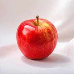 Red apple on white cloth