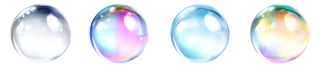 Obraz premium Four Iridescent Oval Gems, Isolated on Transparent Background, Digital Art, Fantasy, Gems, Iridescent, Ovals, Clipart