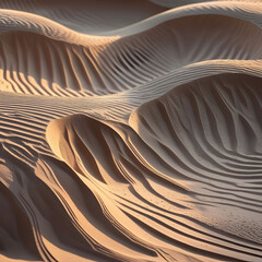 Stunning Sand Dune Textures: A Desert Landscape in Warm Light