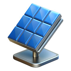 3D Render of a Small Solar Panel on a Stand