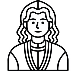 Cartoon vector drawing of a man with a funny face and a black mask