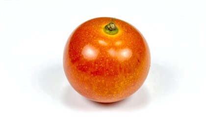 Single, round, orange-red fruit