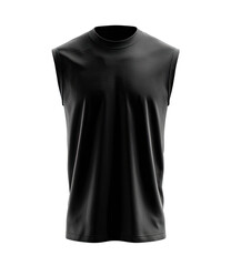 Dark gray sleeveless top,  smooth fabric,  studio shot