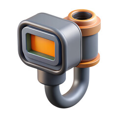 3D Render of Futuristic Technological Device 