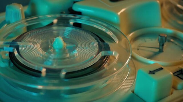 Reel Tape Plays On Machine
