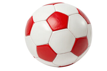 Obraz premium Classic red and white soccer ball isolated on transparent background
