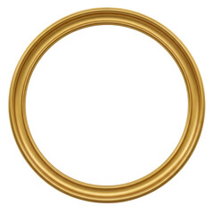 Ornate Gold Oval Frame on Black Background