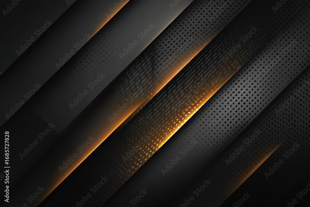 Poster Dynamic abstract background featuring dark black layers with hints of golden light creating a modern aesthetic suitable for digital designs and artistic projects