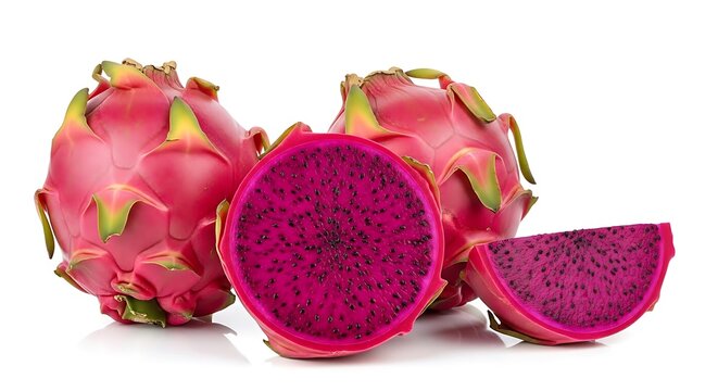 Fresh dragon fruit, vibrant colors for healthy eating concepts