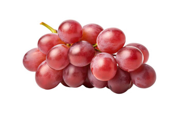 Fototapeta premium Fresh red grapes bunch isolated on transparent background