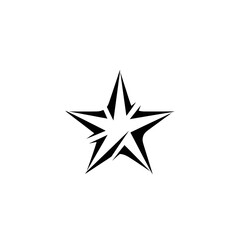 Obraz premium Stylized Black Star Graphic Design.