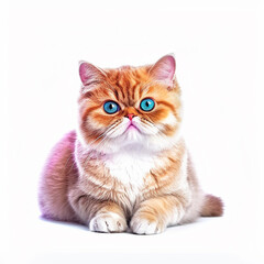 Cartoon style cat portrait illustration