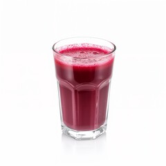 Beetroot juice glass isolated on white background