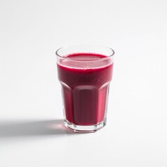 Beetroot juice glass isolated on white background