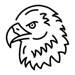 A line style icon showing bald eagle
