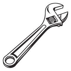 wrench isolated on white background