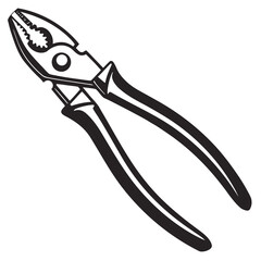pliers isolated on white vector illustration