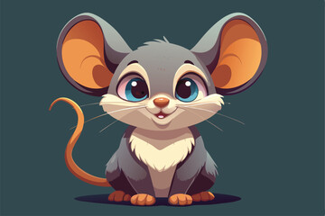 Cute Mouse Cartoon Vector Illustration