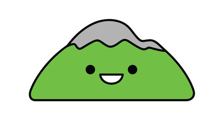 Naklejka premium Cartoon mountain character illustration