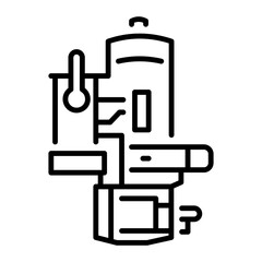 An outline style icon depicting thrust control