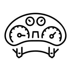 An outline style icon depicting instrument panel