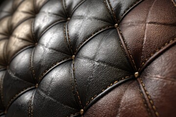 Naklejka premium Luxurious leather pattern showcasing deep textures and rich tones in a customizable design for high-end furnishings or accessories