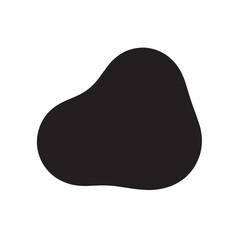 Abstract Blob Shape Black and white vector illustration