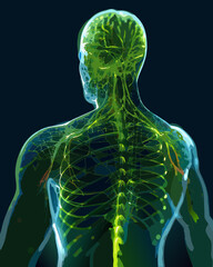 Creative details Full Body Nervous System Vector Illustration | Human Anatomy Diagram for Medical, Educational, and Scientific Use"	