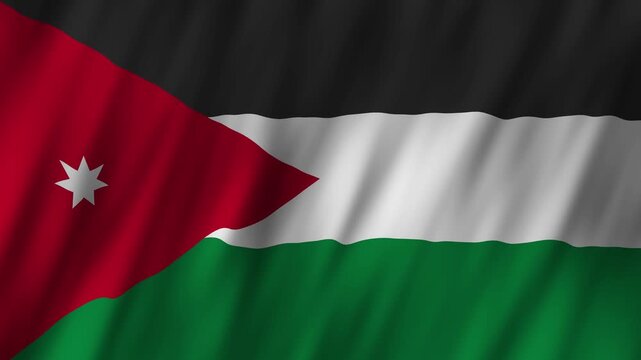 Jordanian flag waves proudly during national celebration events