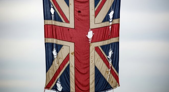 Distressed Union Jack: A Symbol of Resilience and Historical Significance - Powered by Adobe