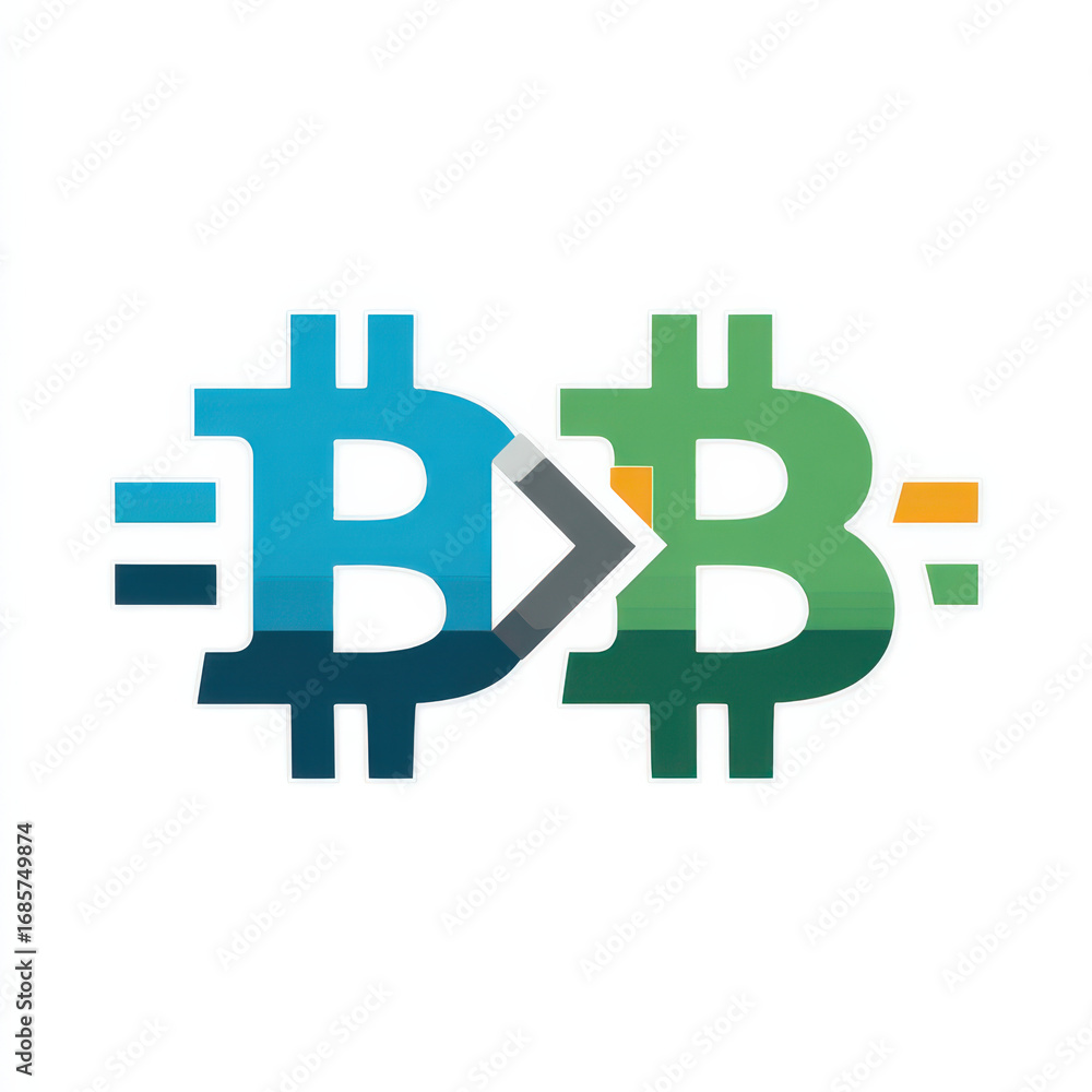 Poster bitcoin exchange and digital investment: symbolically representing the dynamic world of bitcoin tran
