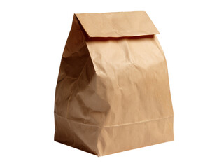 Brown paper lunch bag isolated on black background, Isolated On white, Png Transparent