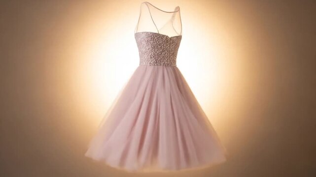 Elegant, light pink, formal dress, tulle skirt, jeweled bodice
