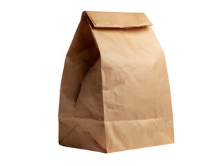 Brown paper lunch bag isolated on black background, Isolated On white, Png Transparent