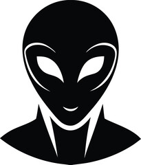 Alien Head Silhouette