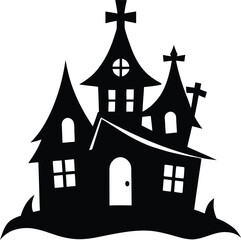 Haunted House Silhouette