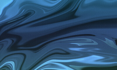 Abstract blue and black marbled texture with swirling patterns and grainy effect