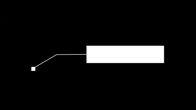 Futuristic HUD callout animation on black background. Animated elements for text highlighting, UI, lower thirds, and infographic design. 4K video with clean modern style.