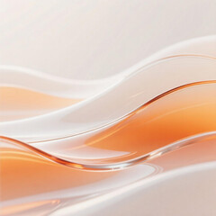 Creamy white and warm orange glass gradient with subtle waves. Bright and airy design perfect for clean, vibrant layouts. The image can be suitable for modern, clean layouts