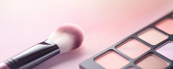 A clean and elegant product shot of cosmetic items with space for text or design.