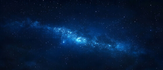 Galaxy Stars Universe: Cosmos Night Scape with Mystical Nebula and Milky Way Starlight