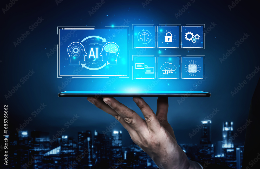 Poster ai system integration improves artificial intelligence platform. ai system integration enhances auto
