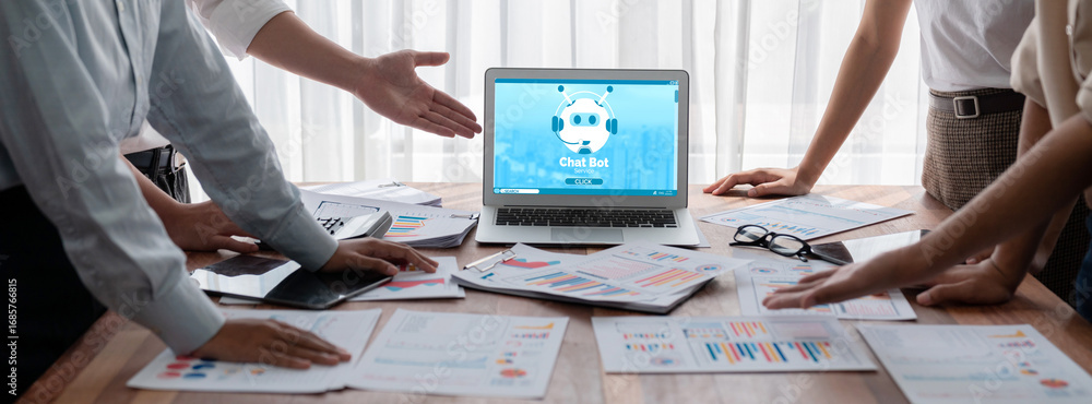 Poster chatbot software application for brisk online business that automatically reply to customer question