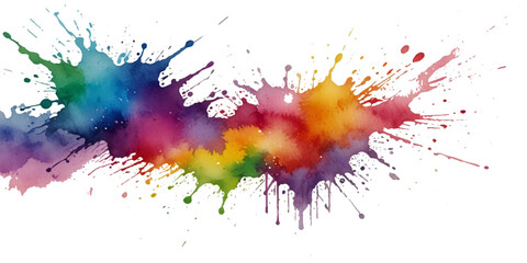 Colorful smoke rainbow holi painted fog festival background. Colorful rainbow paint color smoke cloud explosion isolated on transparent background.	