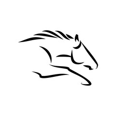 Elegant Horse Jumping Silhouette Vector Graphic Illustration, A Symbol of Grace and Athleticism