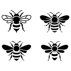 HONEY BEE BUMBLE VECTOR ICONS