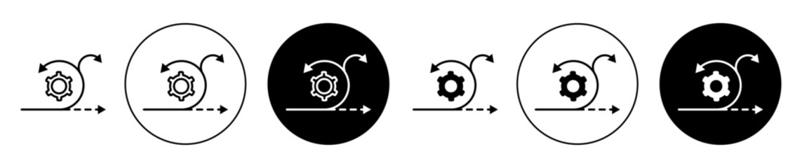 Agile icon set in black filled and outlined style. suitable for UI designs