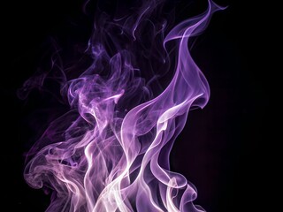 Obraz premium purple wallpaper, background. Abstract swirling purple and pink smoke wisps against a black background image photo