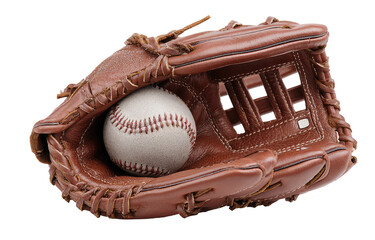 Baseball glove with ball